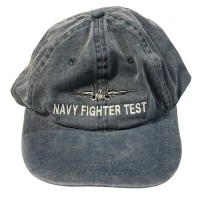 Gorra azul vintage de papá con correa jet de prueba de combate de la Marina de los Estados Unidos Foto 1 de 4
