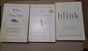 Lot 3 MALCOLM GLADWELL Books Blink The Tipping Point What the Dog Saw - Picture 1 of 10