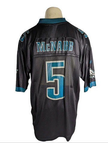 Reebok Donovan Mcnabb Black Philadelphia Eagles Jersey Men's XL NFL Vintage READ Cover