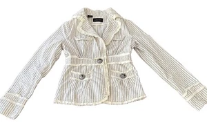 Dereon By Beyonce Jacket Womens Small Pinstripe - Picture 1 of 11