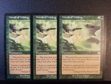 3x 3 x3 WORDS OF WILDING ONSLAUGHT  MAGIC MTG LP See Detailed Pictures