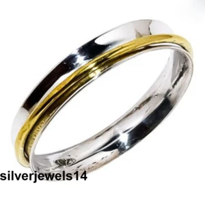 Solid 925 Sterling Silver Spinner Ring Meditation Ring Statement Handmade HA6888 - Picture 1 of 3