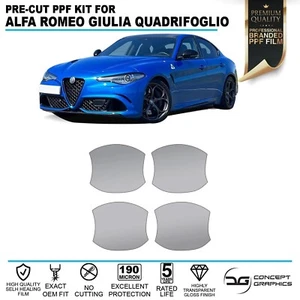 Door Cup Scratch Protectors PPF Protection Film Kit For Alfa Romeo Giulia 2016 + - Picture 1 of 6