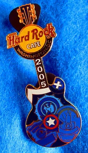 GUITARRA WASHINGTON DC POLICE OFFICS CONVENTION SHIELDS 05 Hard Rock Café PIN LE - Imagen 1 de 1