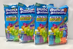 Bunch O Luftballons NEONFARBE schnell füllende selbstdichtende Wasserballons ~ (4) 100 PACKUNGEN - Bild 1 von 1