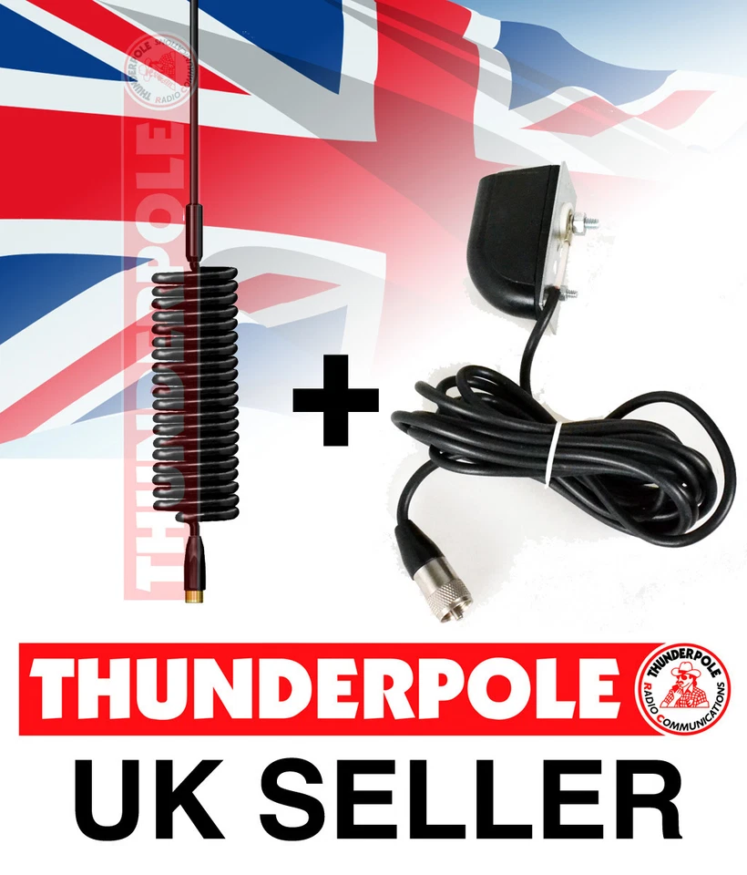 Thunderpole Mini Orbitor Aerial & Side Mount Kit | CB Radio Springer Antenna