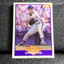 1989 Score Baseball Card #221 David Cone New York Mets