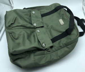 Madden Girl Backpack Green Fabric Zipper Packets Womens Bag