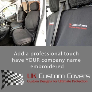 PEUGEOT PARTNER VAN FRONT SEAT COVERS INCLUDING EMBROIDERY (2008-2018) 195 BEM - Picture 1 of 24
