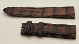 OEM ABP Paris Atelier Du Bracelet Brown Alligator Watch Strap 19/16 mm 70+97mm - Picture 1 of 3