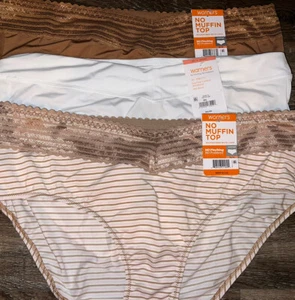 Warners Womens Hipster Underwear Panties Polyester Blend 3-Pair Lace (B), 3XL/10 - Picture 1 of 4