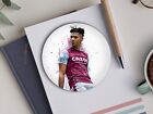 Ollie Watkins Coaster | Aston Villa Football Art | Round Wooden Drinks Coaster