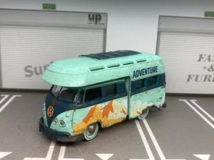 1959 VW Double Cab Camper Rusty Weathered Custom 1/64 Diecast M2 Barn Find - Picture 1 of 11