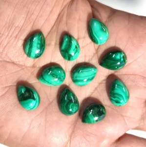 Natural Pear Azurite Malachite Handmade Cabochon Gemstone Necklace Supply - Picture 1 of 9
