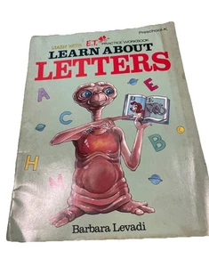 VINTAGE Learn With E.T. Practice Workbook Learn About Letters 1980s - Picture 1 of 4