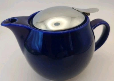 Bee House Japan Cobalt Blue Ceramic Teapot Small 15–18 oz w/ 18-8 Steel Lid - Image 1 of 4