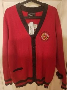 XL -- Bruzer MARYLAND TERRAPINS TERPS Homecoming Cardigan SWEATER nwt - Picture 1 of 6