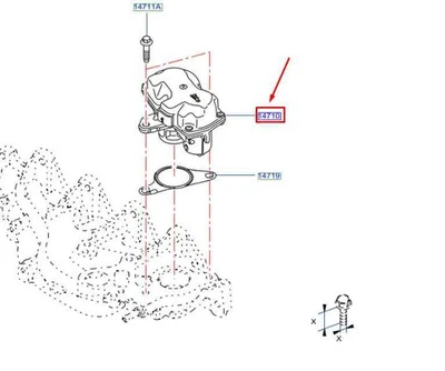 Nissan NV300 Primastar X82 EGR-Ventil 1471000Q1G NEU ORIGINAL - Image 1 of 2
