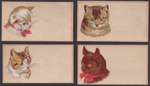 Juego de CINCO tarjetas coleccionables genéricas con motivo de gato diferentes años 1880 - Imagen 1 de 1