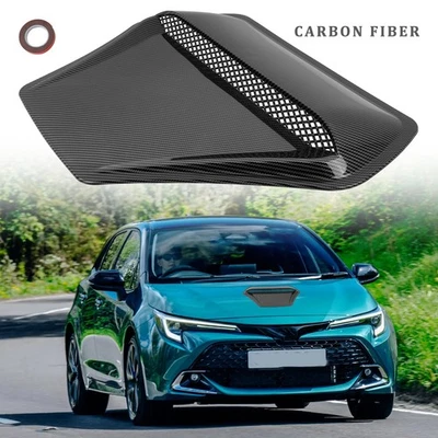 Carbon Car Air Flow Scoop Hood Intake Bonnet Vent Cover For Toyota Corolla Sedan - Image 1 of 4