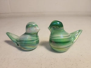 Vintage Gibson Art Glass Green Birds - Picture 1 of 6
