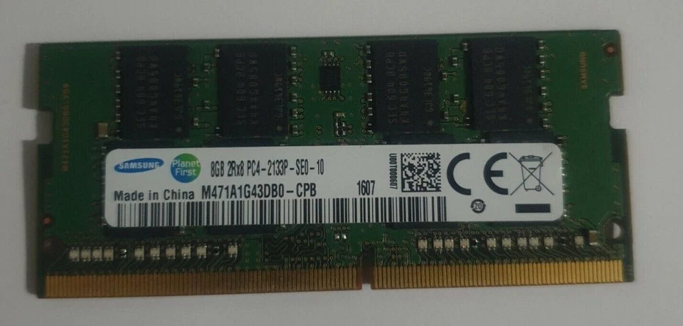 Samsung  8GB 1x8GB DDR4 2133MHz 17000 PC4-2133P SODIMM RAM Memory 260 pin Laptop - Image 1 of 1