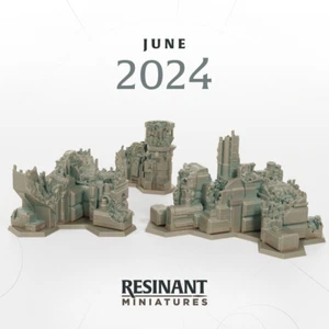 Ruins Sci fi City Terrain set 5 - Miniature Terrain Set epic 6mm/8mm battletech - Picture 1 of 1