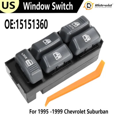 For 1995 -99 Chevrolet Suburban Silverado GMC Yukon Window Power Switch 15151360 Foto 1 de 4