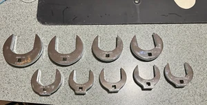 SNAP ON CROWS FEET 9 PIECES 2 1/2,2 1/4,2 1/16,2,1 7/8,1 5/8,1 13/16,1 11/16,1 3 - Bild 1 von 13