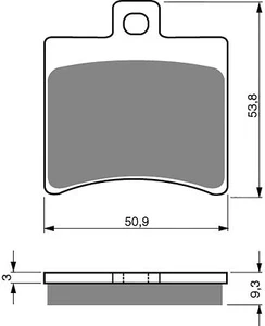 Brake Disc Pads Rear R/H Goldfren for 2003 Aprilia Leonardo 250 ST - Picture 1 of 2