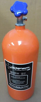 NOS 14740NOS Sniper 10# Nitrous Bottle, Super Hi-Flow Valve, Orange - Image 1 of 3