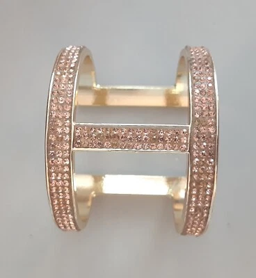 Brazalete de cristal grueso tono dorado llamativo  Foto 1 de 4