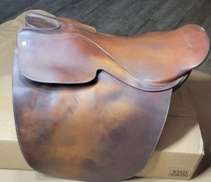 21" Crumpco Horse Saddle Seat Lane Fox Cutback English Saddle Made In England - Picture 1 of 18