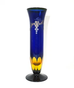 Vase Überfang Uranglas Haida 1920er-1930er Jahre - Bild 1 von 9