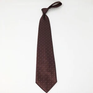 Van Heusen Herrenkrawatte burgundgelb Tupfen Schimmer Made in Italy 58L x 4W - Bild 1 von 6