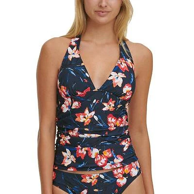 Tommy Hilfiger Iris Estampado Floral Tankini Top de Natación, Us Small Foto 1 de 4