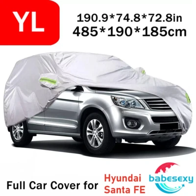 Для Hyundai Santa FE полный автомобильный чехол солнце пыль всесезонная защита на открытом воздухе YL - Изображение 1 из 4