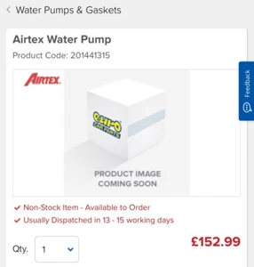 Airtex Water Pump - Audi,BMW,VE - F-629444 - 201441315 - Picture 1 of 10