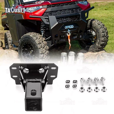 Front Steel Standard 2" Receiver Hitch For Polaris Ranger 1000 XP /Crew 2018-25 - Imagem 1 de 3