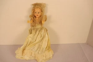 1950 era Plastic Doll with blue eyes blone hair with some flaws 8in - Picture 1 of 7
