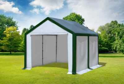 Partyzelt 3x4m Grün Weiß PVC Festzelt Pavillon wasserdicht Profi Modular Event - Bild 1 von 4