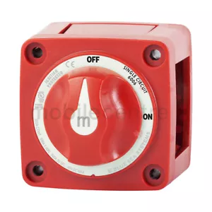 Blue Sea Battery switch OFF ON m-Series 6006 IP66 master cut off isolator in RED - Picture 1 of 4