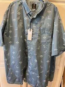Visive Big klassisches Neuheit Herrenhemd 3XL neu mit Etikett Dinosaurier Kurzarm Knopf - Bild 1 von 11