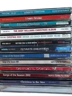 Lot of 13 Classic Christmas CDs – 90s Country Rock Pop Andy Williams Mix - Imagem 1 de 4