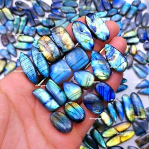 Lote de 1 kg Par de Cabujón Labradorita Hecho a Mano Piedras Preciosas Naturales Cristal 160+ Pares - Imagen 1 de 16