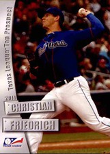 2011 Texas League Top Prospects Grandstand #7 Christian Friedrich Evanston IL 
