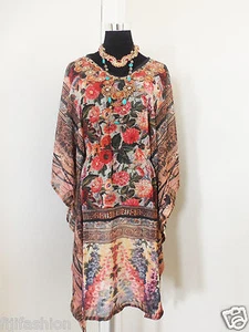 Indian KAFTAN Bollywood Kurta Kurti Designer Women Ethnic Dress Top Tunic  - Picture 1 of 5