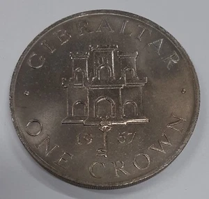 1967 Gibraltar Copper-Nickel Crown of Queen Elizabeth II - BU - Picture 1 of 2
