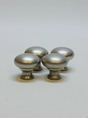 Lot De 4 Boutons Poigné De Tiroir Porte De Meuble En Métal Couleur Argent Gris - Photo 1/4
