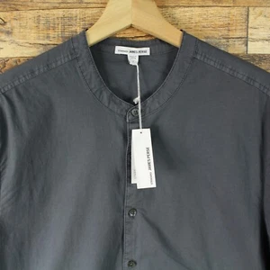 Camicia uomo James Perse Standard nuova con etichette $250 chiusura colletto a fascia taglia 1 elasticizzata - Foto 1 di 7